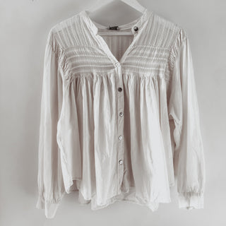 Cream Pennie pleated blouse *NEW*