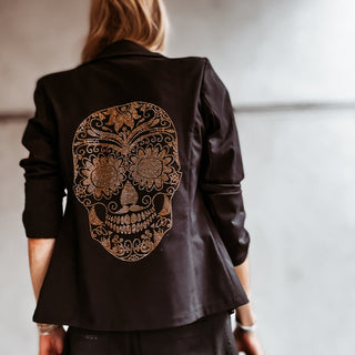 Diamonte skull black blazer