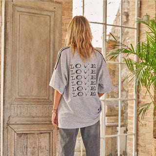 Grey tee with stripes *NEW*