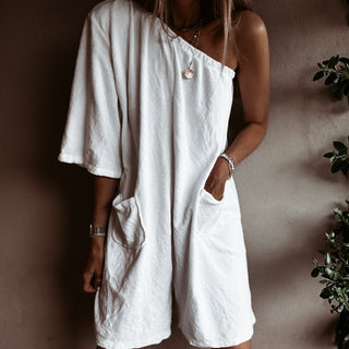 White off shoulder beach playsuit *NEW*