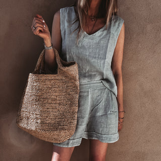 Pale blue Simona linen shorts *NEW*