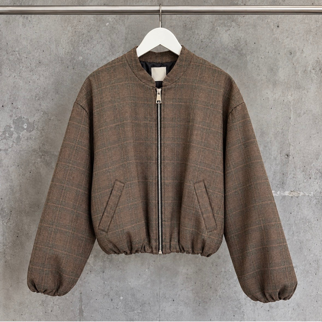 Taupe tweed style bomber blazer *NEW*