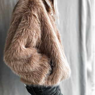 Light camel Faux fur jacket *NEW*