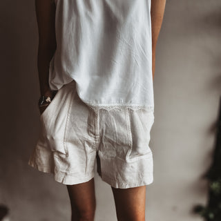 Cargo linen shorts CREAM *NEW*