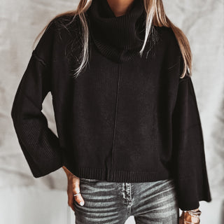 Detachable BLACK roll neck jumper *NEW*