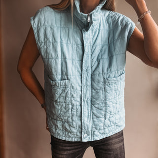 Aqua quilted gilet jacket *NEW*