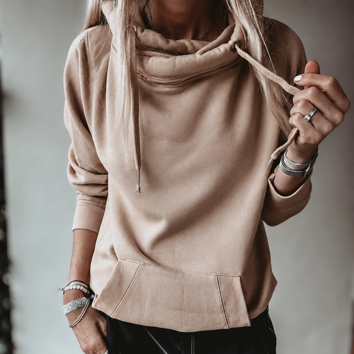 COLLEGE tan Hoody