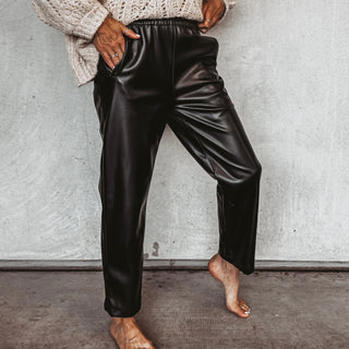 Faux leather jeans joggers *NEW*