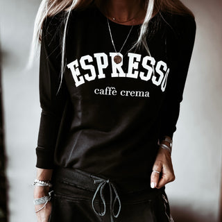 ESPRESSO black sweatshirt *relaxed style* NEW