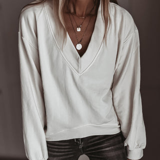 Cream Cam V neck sweatshirt *NEW*