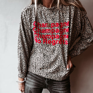 CHAMPAGNE NO REGRETS long sleeve top  *NEW*