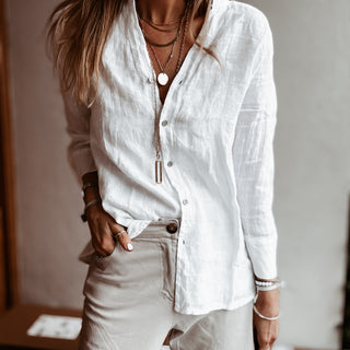 Madison linen white blouse *NEW*