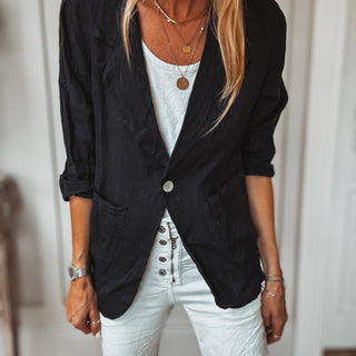 NAVY linen blouse blazer *NEW*