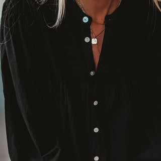 Black Pennie pleated blouse *NEW*