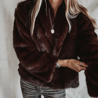 Faux fur BROWN jacket *NEW*