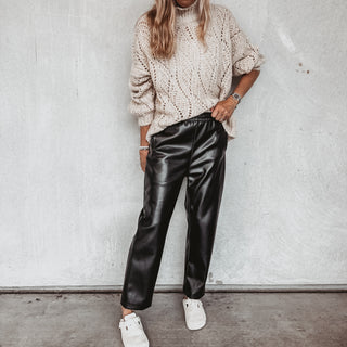 Faux leather jeans joggers *NEW*