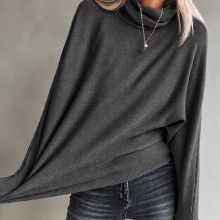 Dark Grey Lane Roll Neck jumper