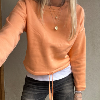 Native slightly cropped CORAL sweatshirt *relaxed style*