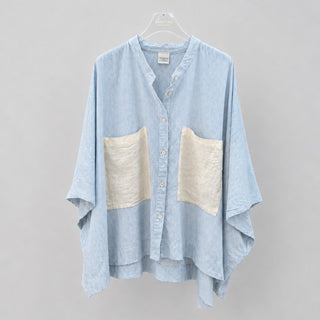 Tana linen blue & white blouse *NEW*