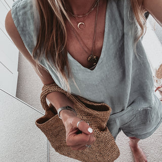 Pale blue Simona linen shorts *NEW*