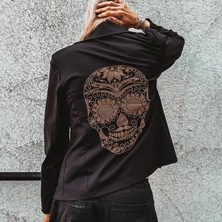 Diamonte skull black blazer