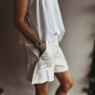 Cargo linen shorts CREAM *NEW*