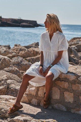 Sevena broderie anglais WHITE dress *NEW*