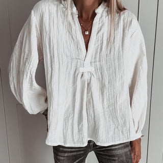 Pingus cream relaxed satin crepe blouse