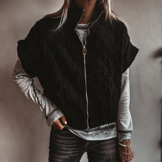Black Charlston quilted bomber *NEW*