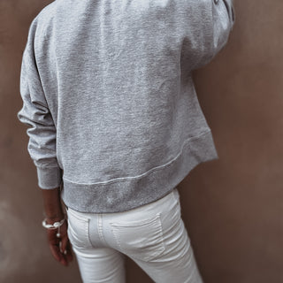 Cora Light heather grey college hoody *NEW*