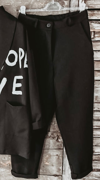 FAITH HOPE LOVE graffiti black suit *NEW*