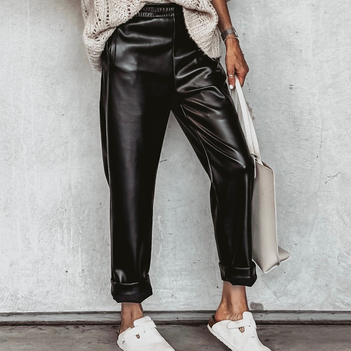 Faux leather jeans joggers *NEW*