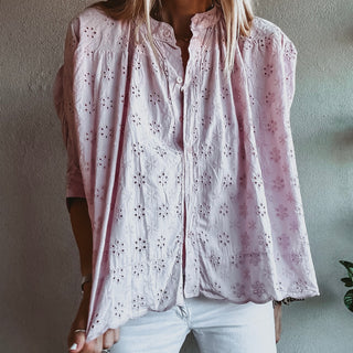 Dusty pink Pompano Broderie floaty Blouse *NEW*
