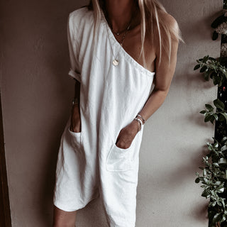 White off shoulder beach playsuit *NEW*