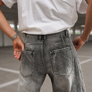 Billie stone washed grey barrel jeans *NEW*
