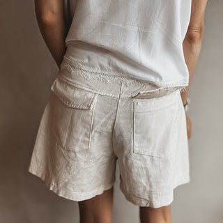 Cargo linen shorts CREAM *NEW*