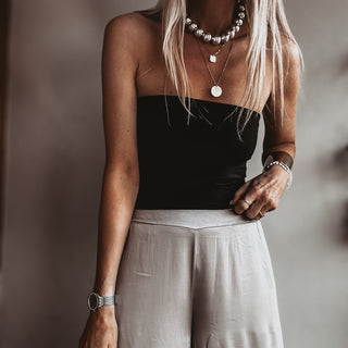 Bea Black strapless top