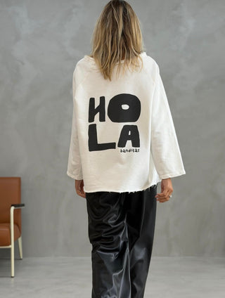 Hola WHITE sweatshirt *NEW*
