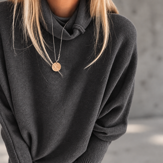 Dark Grey Lane Roll Neck jumper
