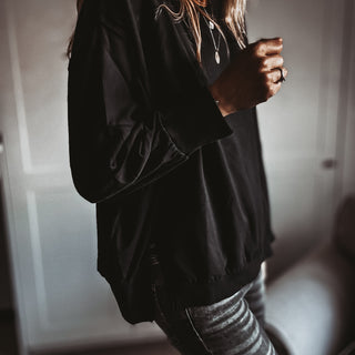 BLACK Perugia super slouchy sweatshirt *NEW*