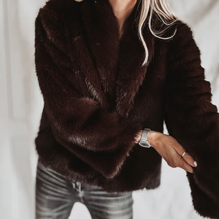 Faux fur BROWN jacket *NEW*