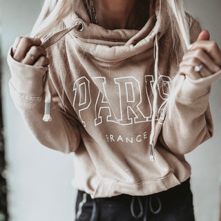 COLLEGE tan PARIS Hoody *BACK IN STOCK*