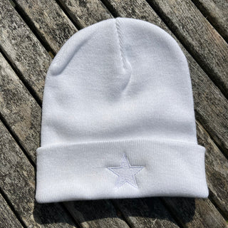 White STAR beanie *NEW*