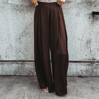 Verona BROWN satin palazzos pants *NEW*