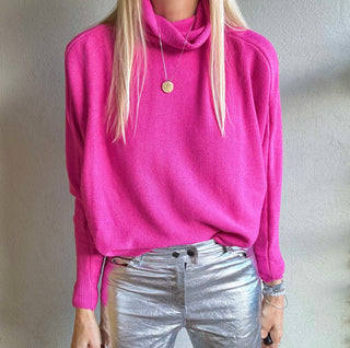 Neon pink Cuba roll neck jumper *NEW*