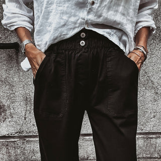 Black Pippa paperbag jeans