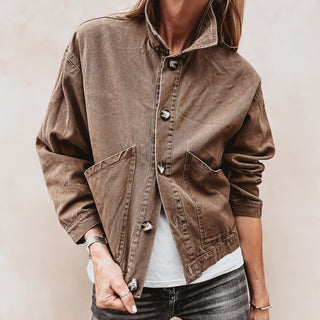 Taupe denim jacket *NEW*