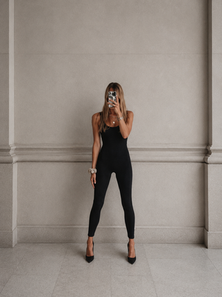 Isla BLACK strappy all in one