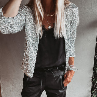 Rio Silver Sequin bolero jacket