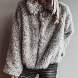 Faux fur GREY jacket *NEW*